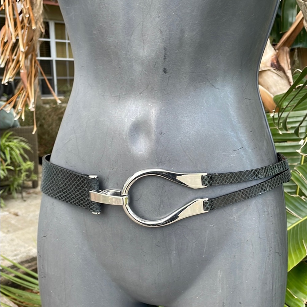 Chico snakeskin leather belt